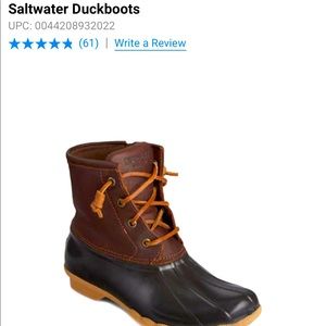 Women’s Sperry “Saltwater” duck boots